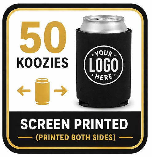 50 SCREEN PRINTED KOOZIES